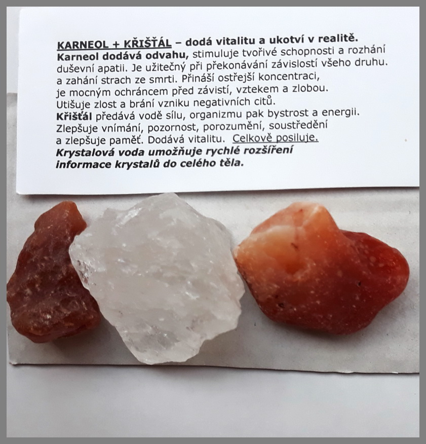 Karneol+křišťál